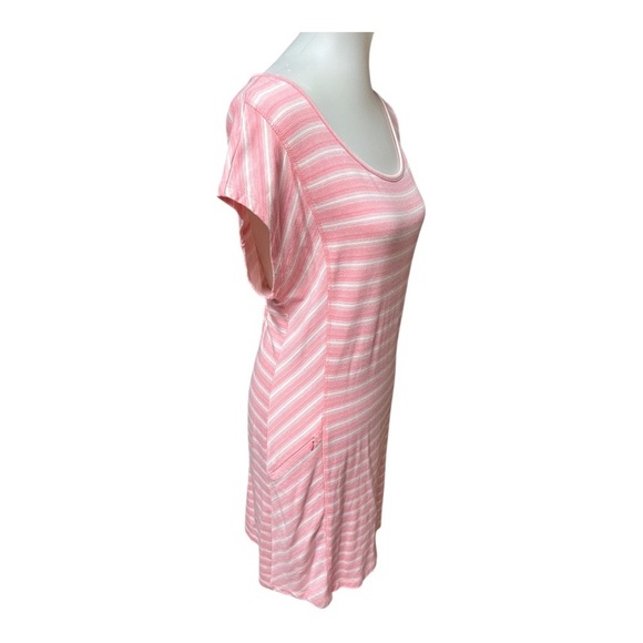 NWOT T by Talbots Pink and White Dress with Pockets - Picture 3 of 6